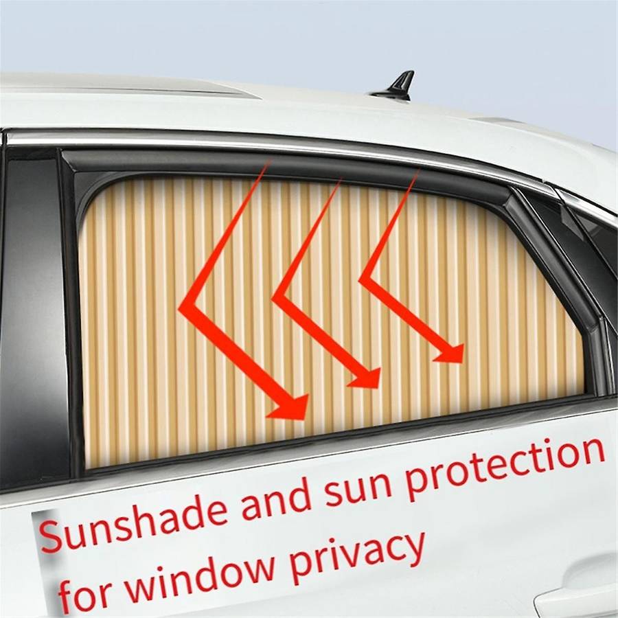 Car Silver Sunshade Automatic Retractable Magnetic Rail Car Curtains Car Window Sun Protection for C