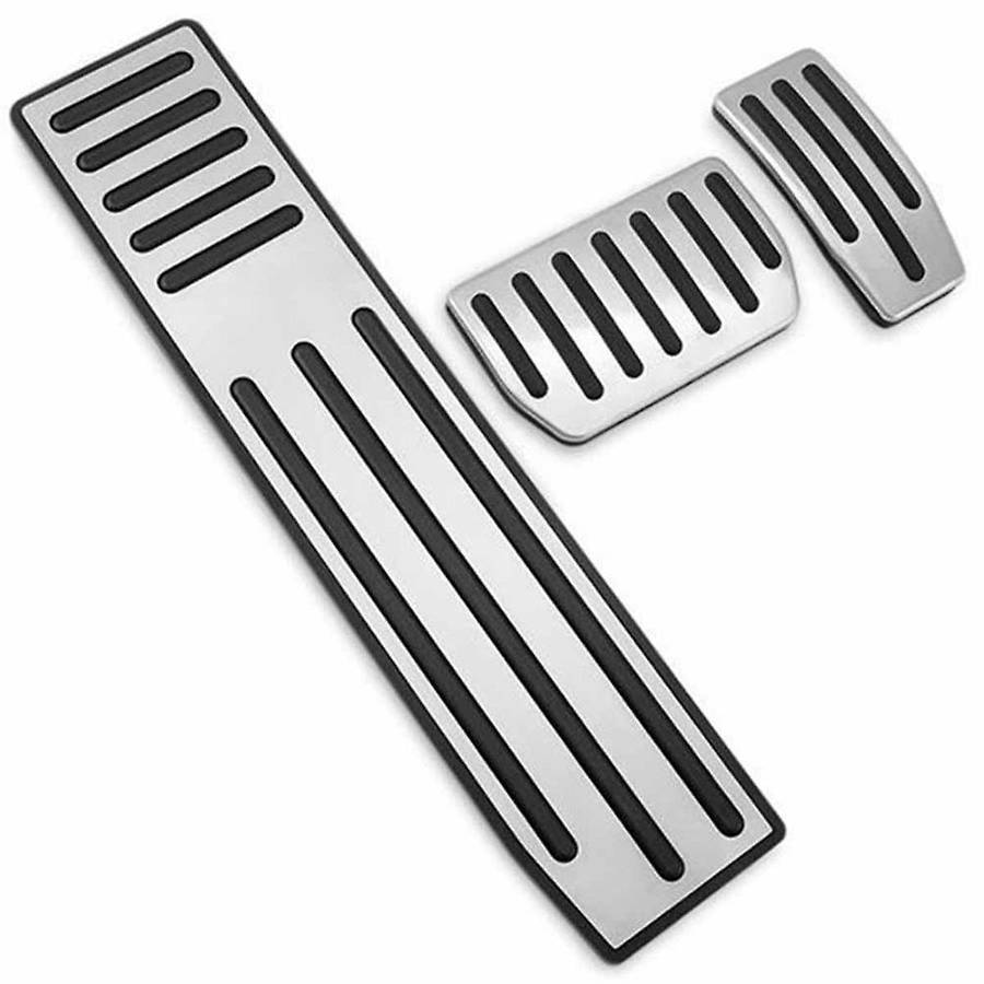 Car Stainless Steel Foot Pedal Pads Cover Brake Accelerator Rest Pedal Non Drill Accessories for Mod