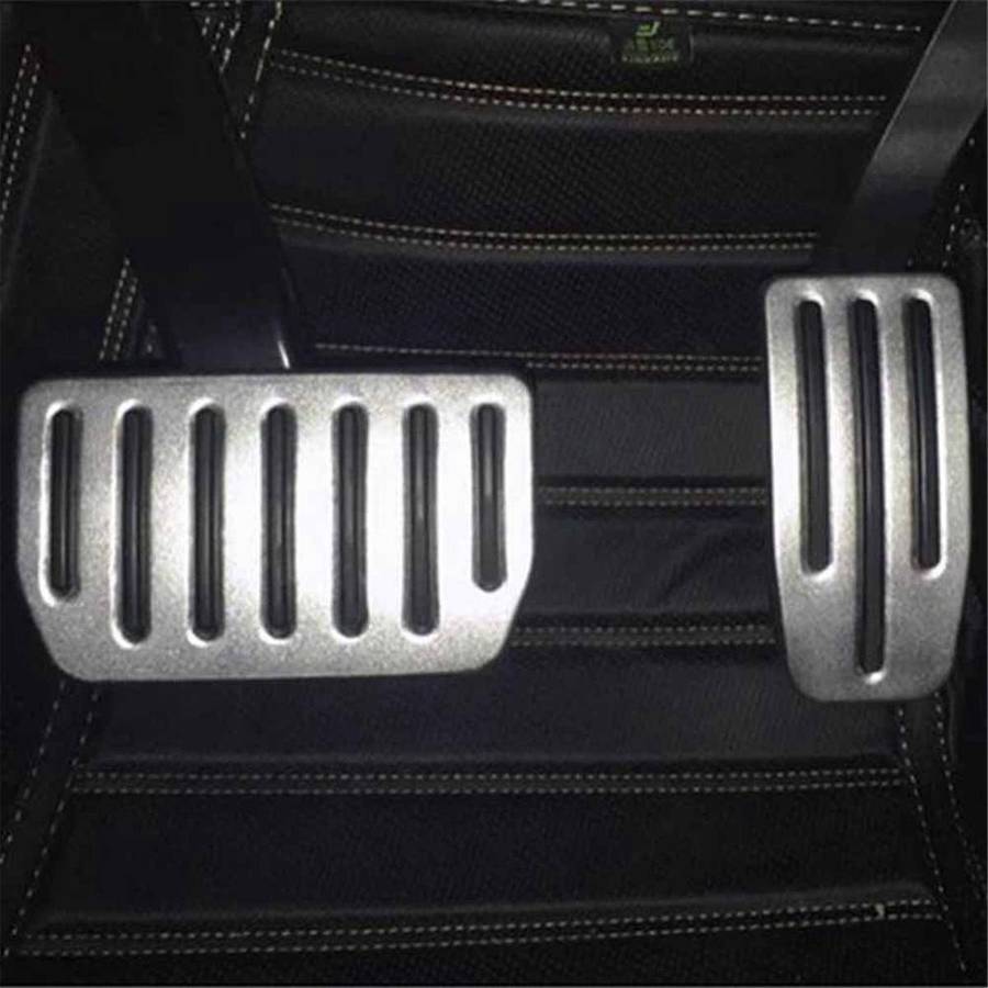 Car Stainless Steel Foot Pedal Pads Cover Brake Accelerator Rest Pedal Non Drill Accessories for Mod