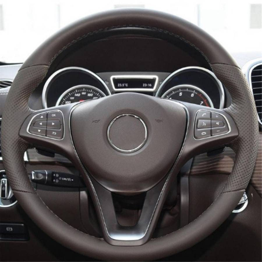 Car Steering Wheel Panel Cover for W176 W246 W205 W213 W218 W117 W292 W166 W447 W156 X253 W448 Mocha