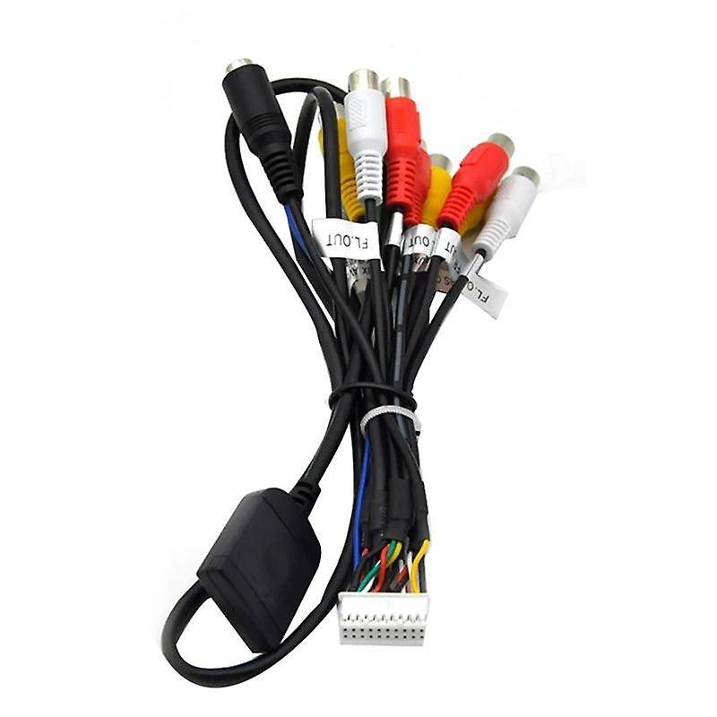 Car Stereo Radio Rca Output Cable Wire Aux-in Adapter Subwoofer/amplifier 3.5mm Female 20pins Harne