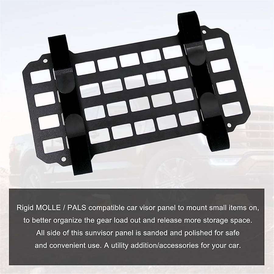 Car Sun Visor Rigid Molle Organizer Panel for Backpack Accessories Gear Holder Molle Pouches EDC Too