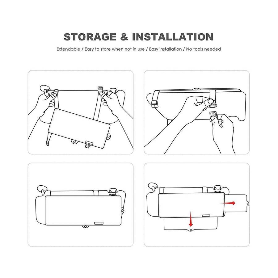 Car Sunshade Retractable Multifunctional Sunshade Anti- Goggles Car Sunshade Blocks Windshield Sun V
