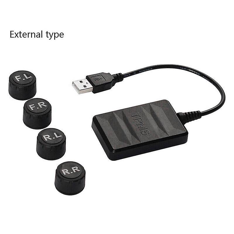 Car TPMS for Android USB Tire Pressure Monitoring System Navigation Display Wireless Auto Tyre Press