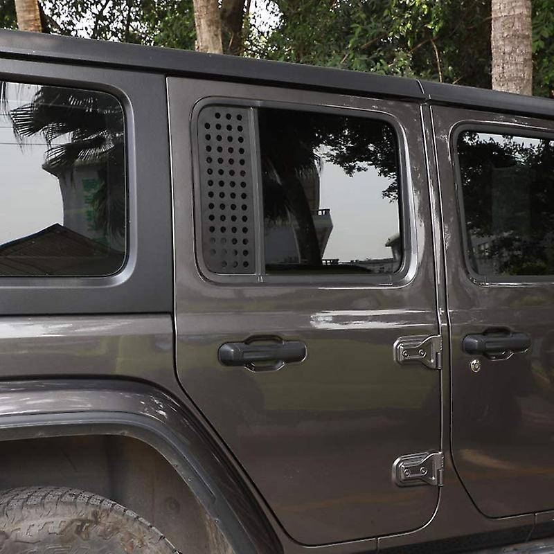 Car Window Decorative Cover Trims, Rear Window Aluminum Alloy Cover for Wrangler JL 2018-2020