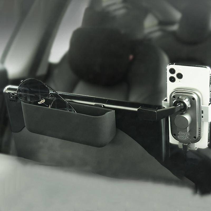 Car Wireless Charging Phone Holder Bracket Mount for Glasses Organizer Storage Box Interior Accessor