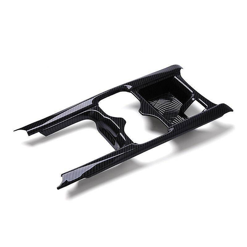 Carbon Fiber ABS Central Control Water Cup Holder Frame Cover Trim for -V 2017-2019