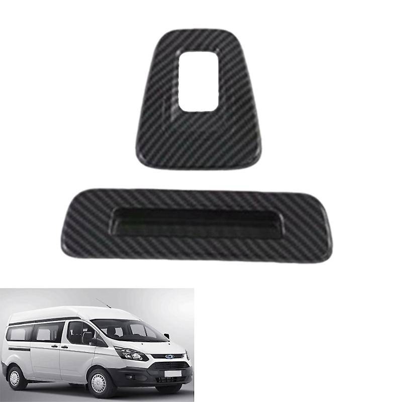 Carbon Fiber ABS Car Top Roof Window Handle Bar Frame Cover Trim Fit for Transit 2017 Tourneo Custo