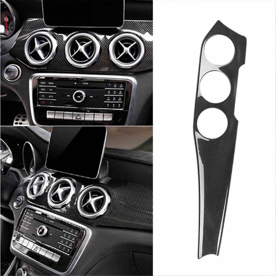 Carbon Fiber Car Dashboard Center Console Air Condition Panel Decoration for W176 Gla X156 Cla C117