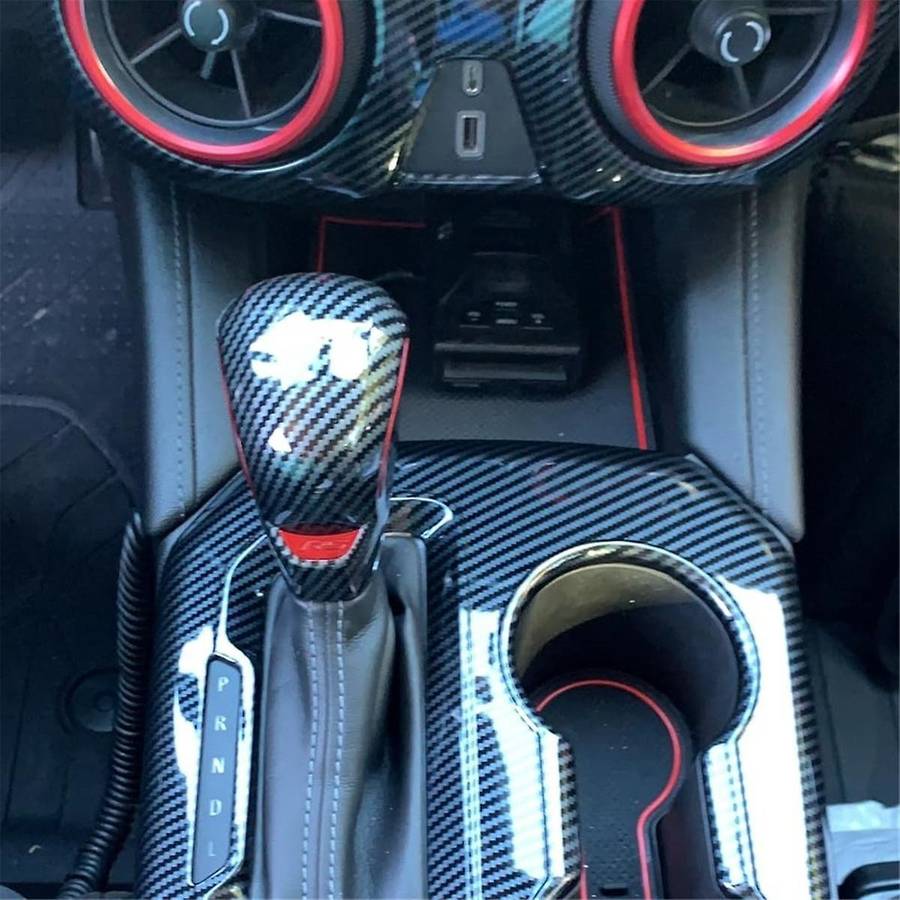 Carbon Fiber Car Gear Head Shift Knob Cover Trim for 2020 2021 2022 Interior Accessories