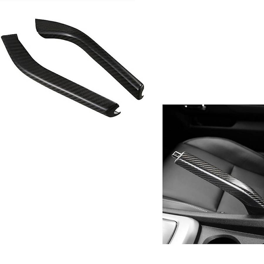 Carbon Fiber Car Handbrake Grips Interior Cover Trim for 2010-2015