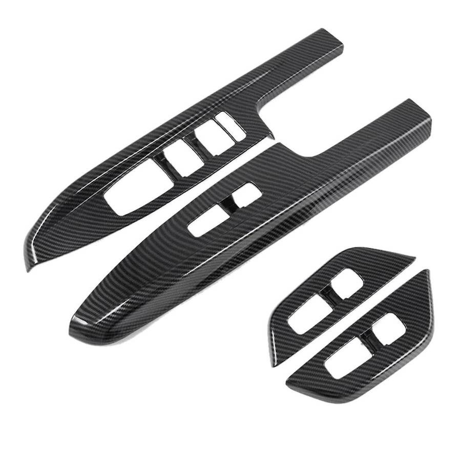 Carbon Fiber Car Window Glass Lift Switch Button Cover Trim for Carnival Ka4 2020 2021 2022