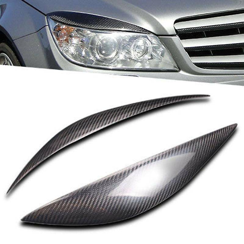 Carbon Fiber Eyebrow Eyelid for W204 C180 C200 C300 C350 C63 08-11