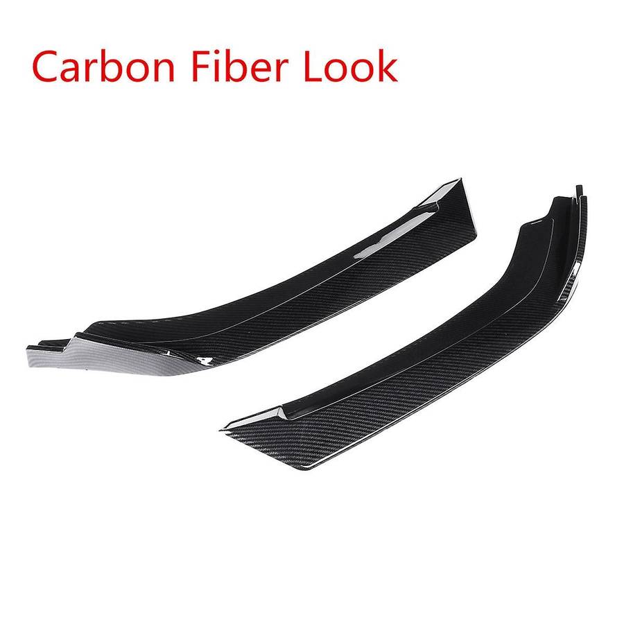 Carbon Fiber Front Bumper Lip Angle Diffuser Splitter Spoiler Scratch Protector for Sedan 4Dr 2016-2