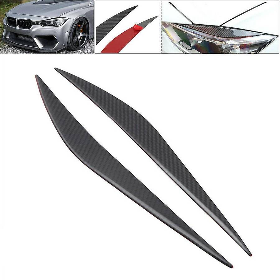 Carbon Fiber Headlight Lamp Eyebrow Cover for - 3 Series F30 F35 2013-2017