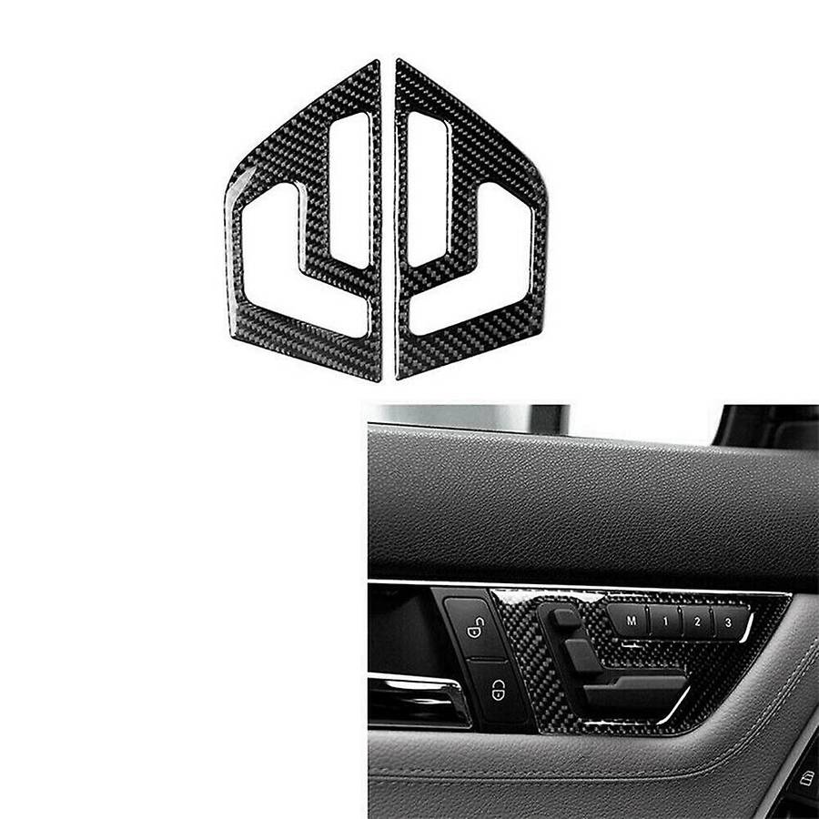 Carbon Fiber Inner Door Seat Adjustment Switch Trim Cover for C Class W204 2007-2013