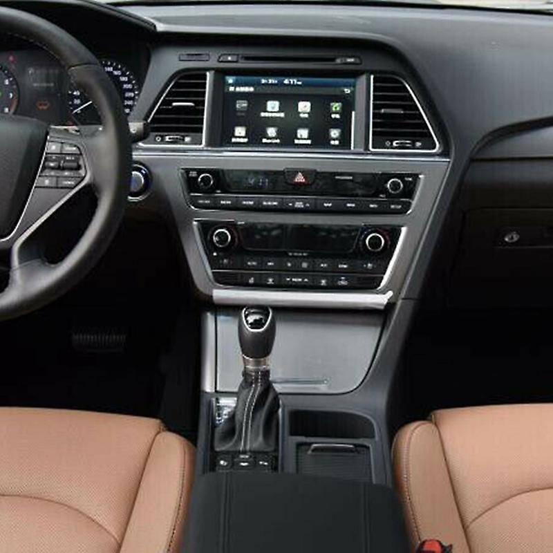Carbon Fiber Interior Center Console AC/CD Button Panel Decoration Cover Frame Trim for 2015-2017