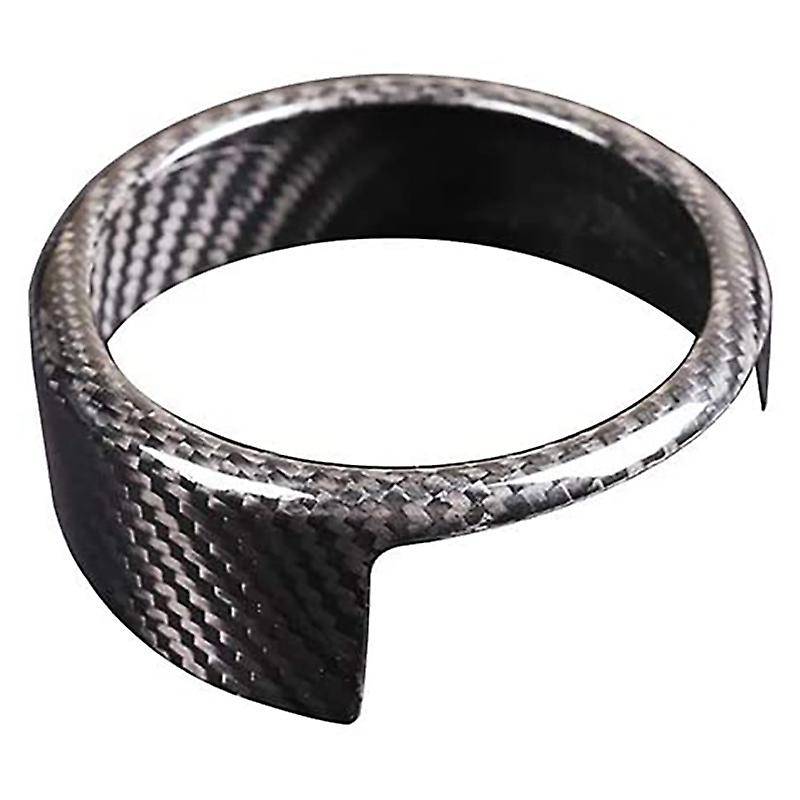 Carbon Fiber Rear Grille Front Grill Logo Decor Ring Black Trimmed Frame Fits for 2017-2020