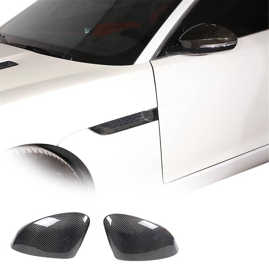 Carbon Fiber Rearview Mirror Cover for F-Type 2013-2020 Door Side Mirror Cover Trim Exterior Access