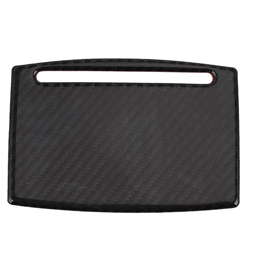 Carbon Fiber Styling Water Cup Panel Cover Sticker Trim for A6 C7 A7 Interior Console Armrest Storag