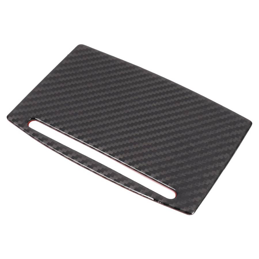 Carbon Fiber Styling Water Cup Panel Cover Sticker Trim for A6 C7 A7 Interior Console Armrest Storag