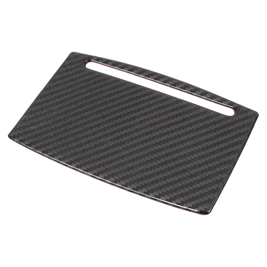 Carbon Fiber Styling Water Cup Panel Cover Sticker Trim for A6 C7 A7 Interior Console Armrest Storag