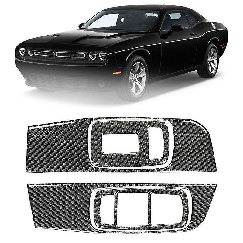 Carbon Fiber Window Lift Trim Switch Panel Cover Accessories for 2015 2016 2017 2018 2019 2020 2021