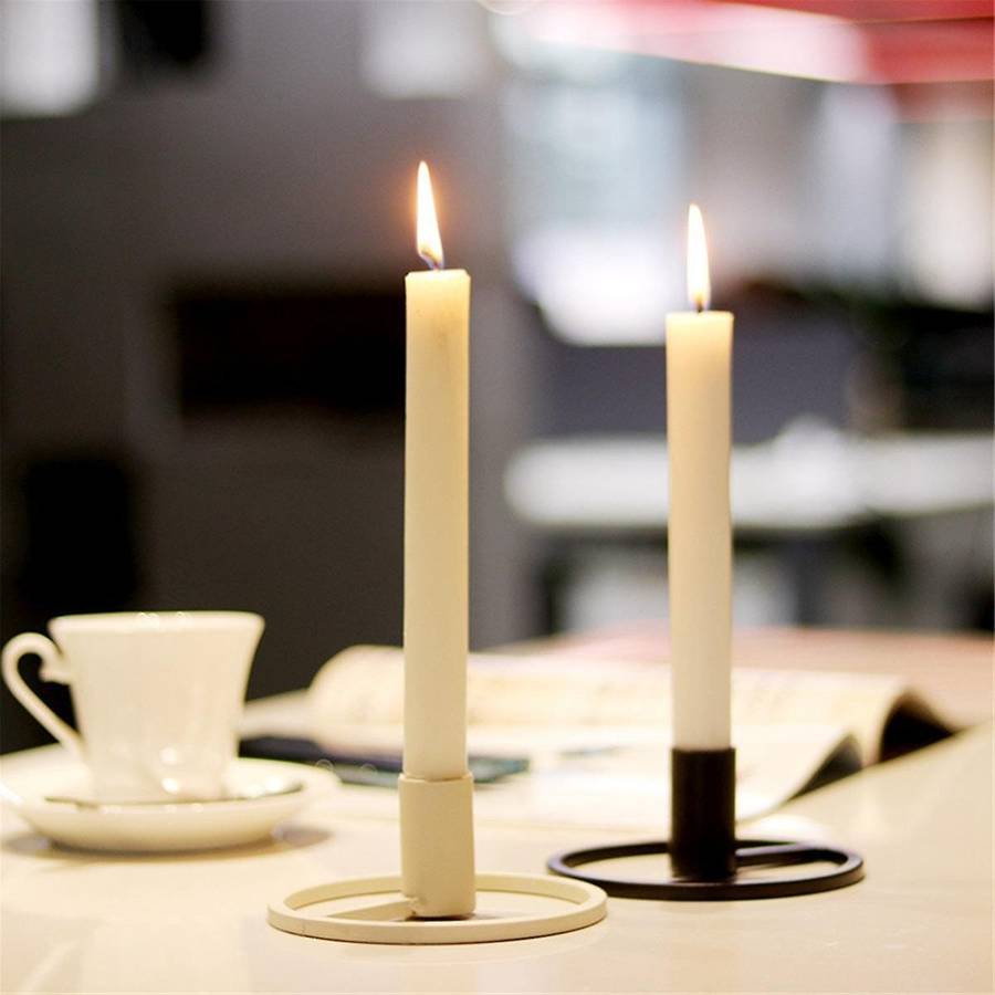 C-Candle Holders, Retro Candlesticks, Metal Geometric Vintage Candle Sticks Holder for Tables Centre