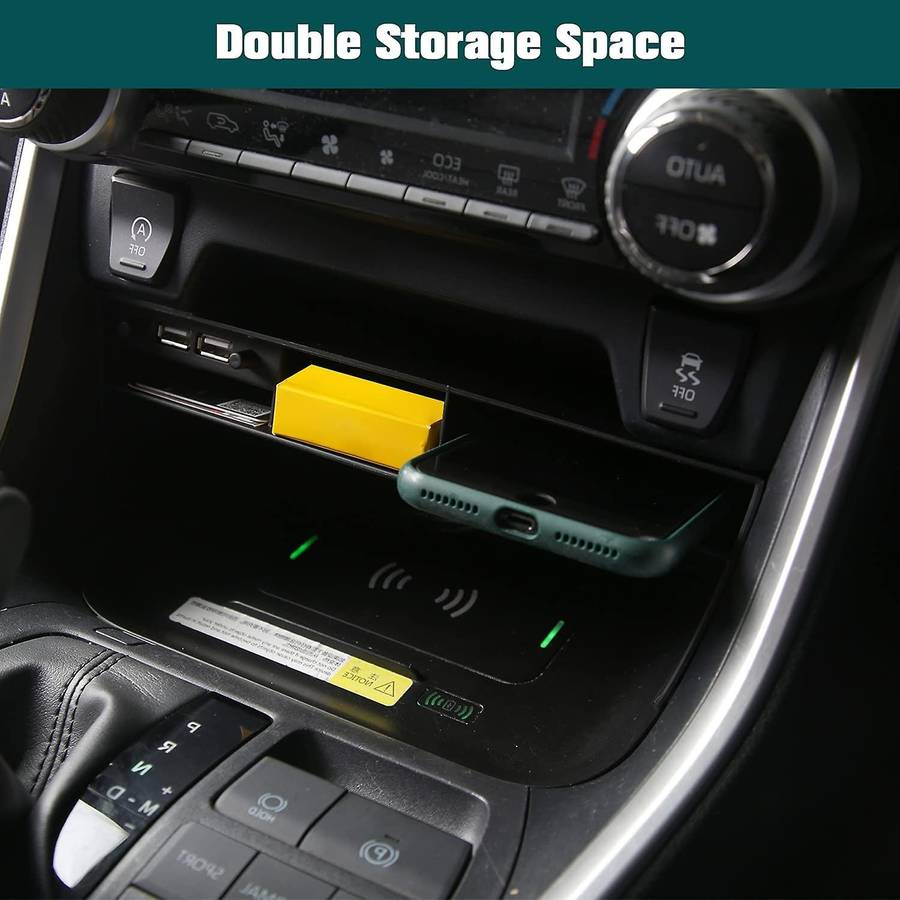 Center Console Organizer for 2021 2020 2019 Accessories, Tray Insert Divider Box with 2 Usb Ports
