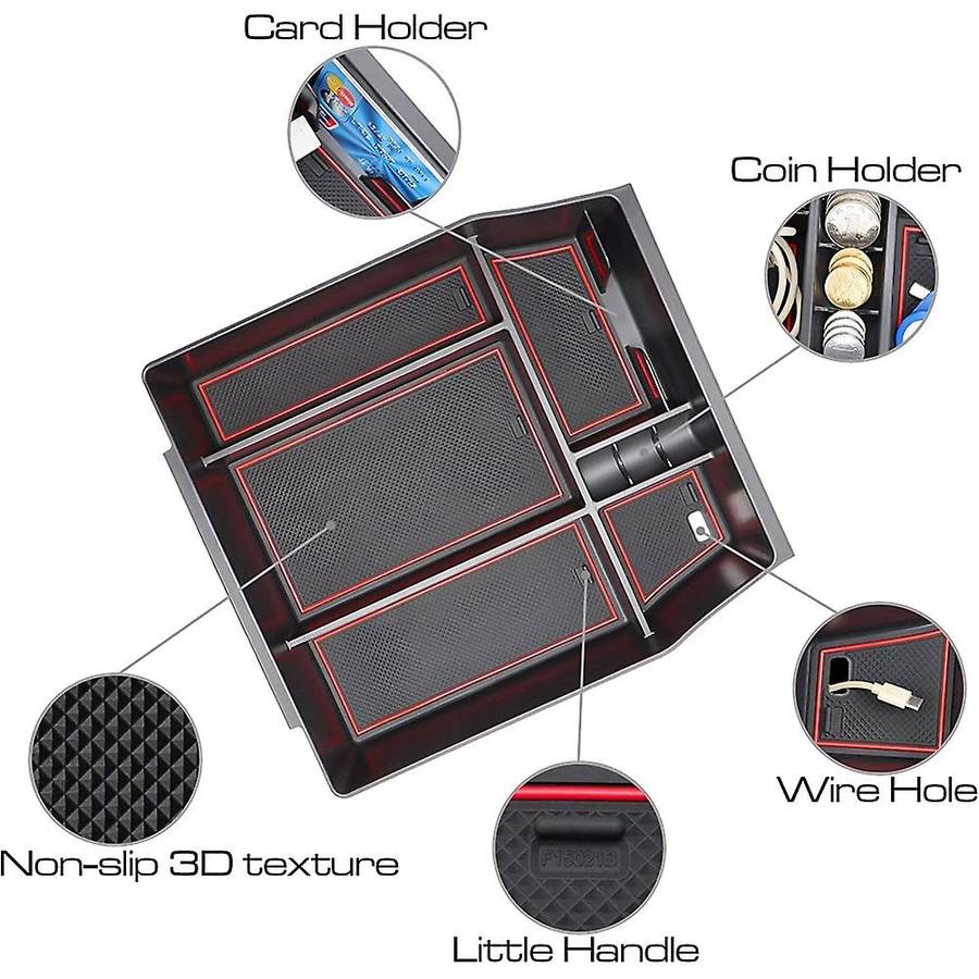 Center Console Organizer Tray for 2021 2022 Accessories Secondary Storage Armrest Box Insert Drawer,