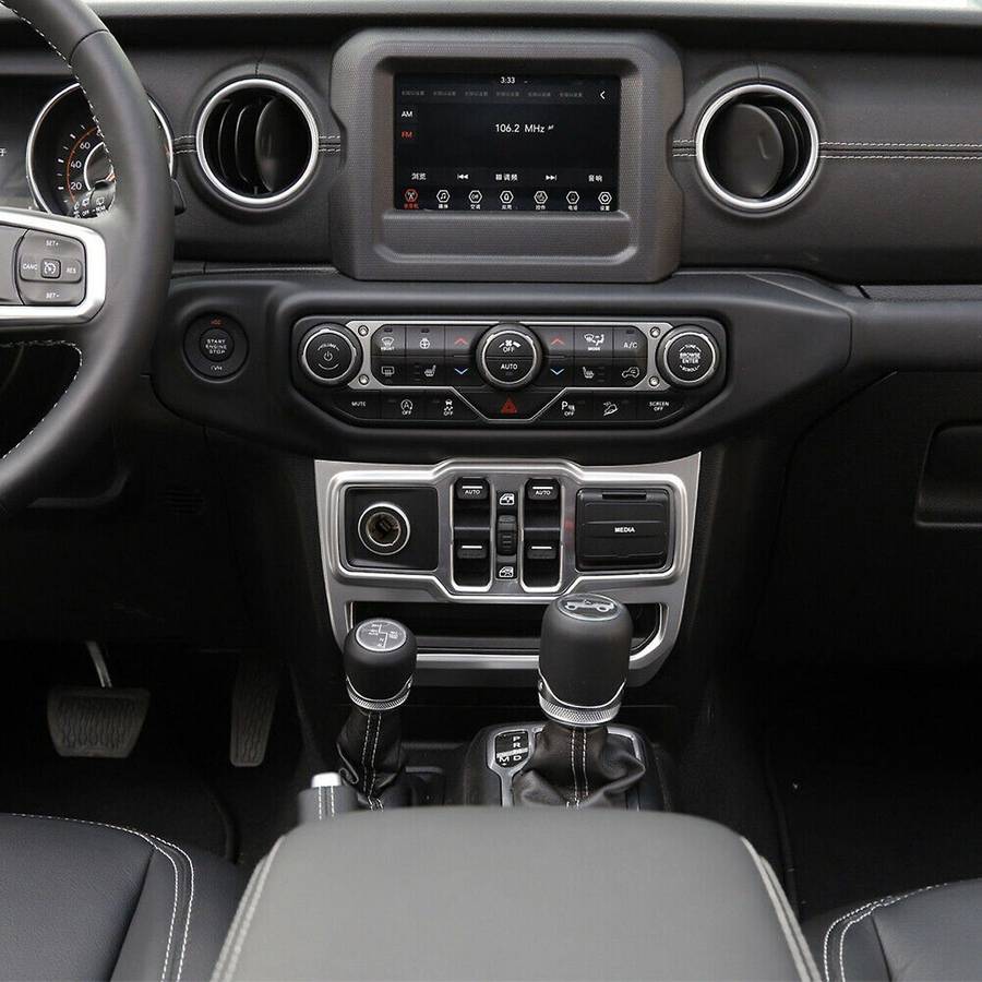 Central Control Panel Trim Decoration Cover Window Control Panel for Wrangler JL 18+