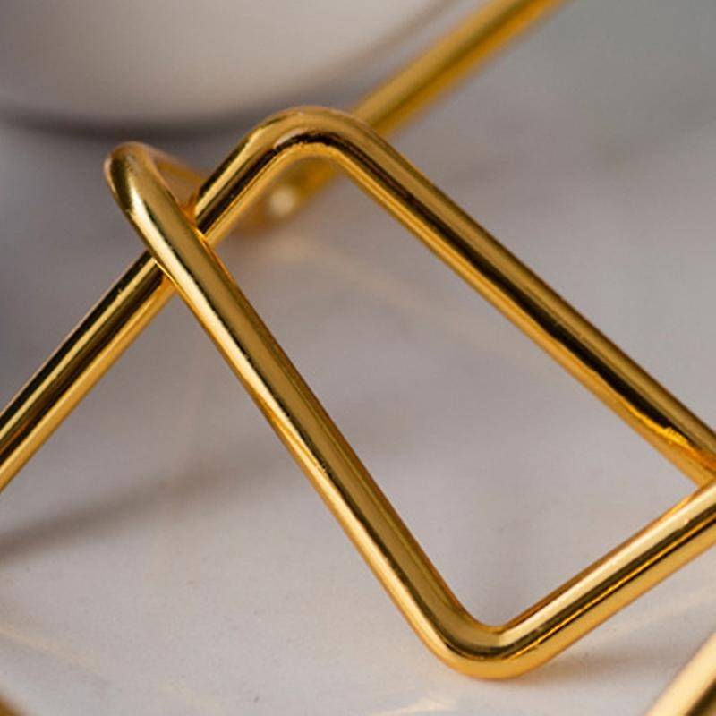 Ceramic Flower Pots and Planters with Gold Metal Stand 4 Inch Coloful Cactus Succulents Potted Indoo