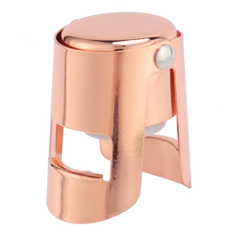 Champagne Bottle Stopper Gold Stainless Steel Champagne Sealer Plug Super Powerful Vacuum Seal Reus