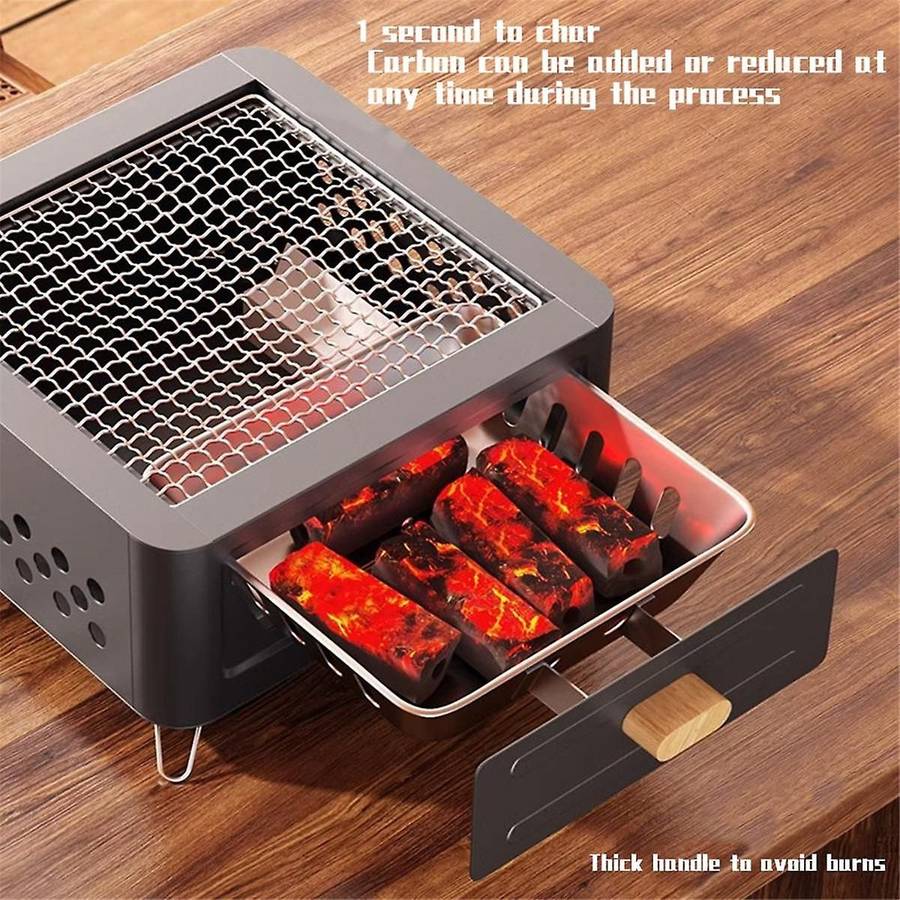 Charcoal Grill, BBQ Grill Folding Portable Smoker Grill, Barbecue Grill Desk Tabletop Outdoor Grill