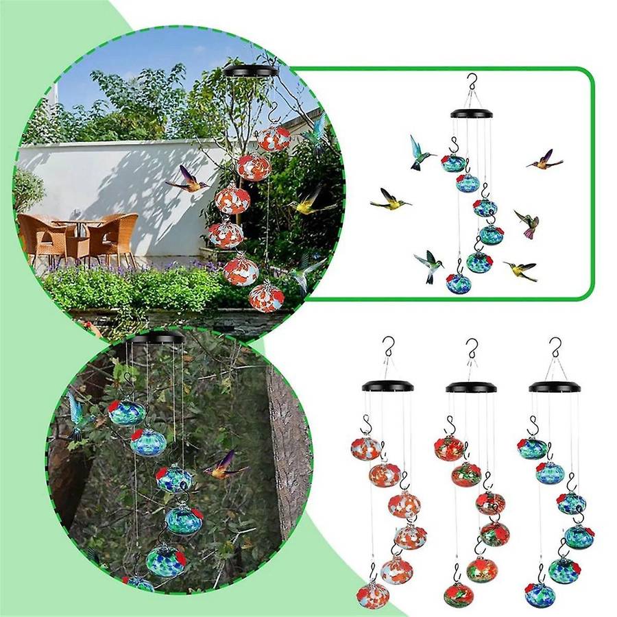 Charming Wind Chimes Bird Feeders for Outdoors Hanging Ant and Bee Proof,never Leak