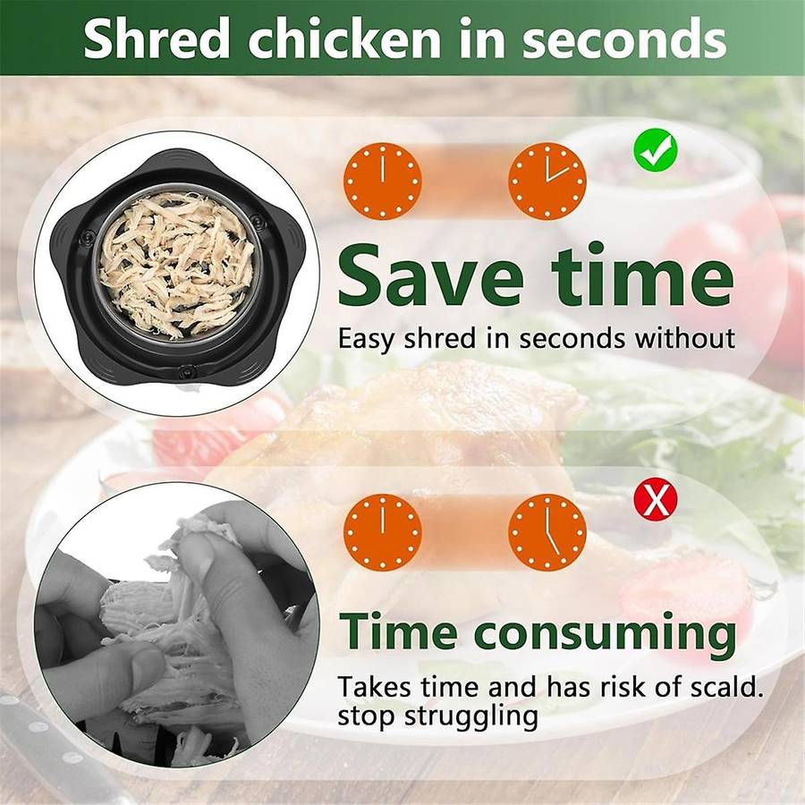Chicken Shredder Tool Twist,meat Shredder Machine, Chicken Breast Shredder with Plate, Handles And