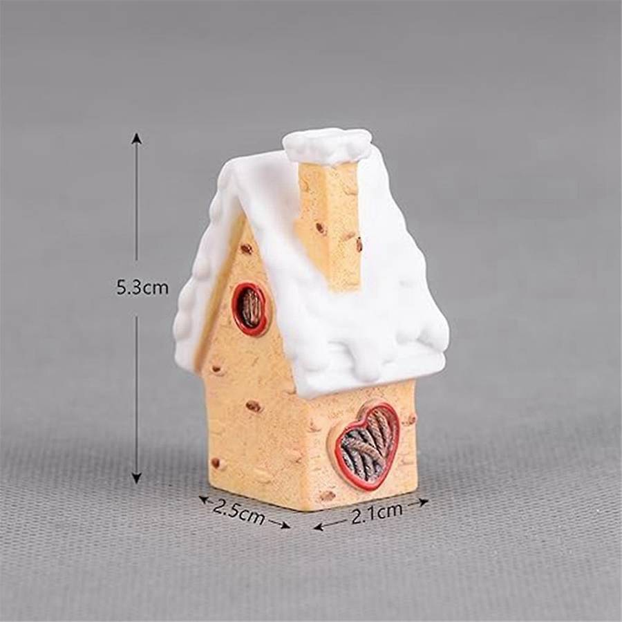 Christmas Miniatures Figurines, Mini Christmas Snow House Decor Ornaments, Christmas Doll House Fair