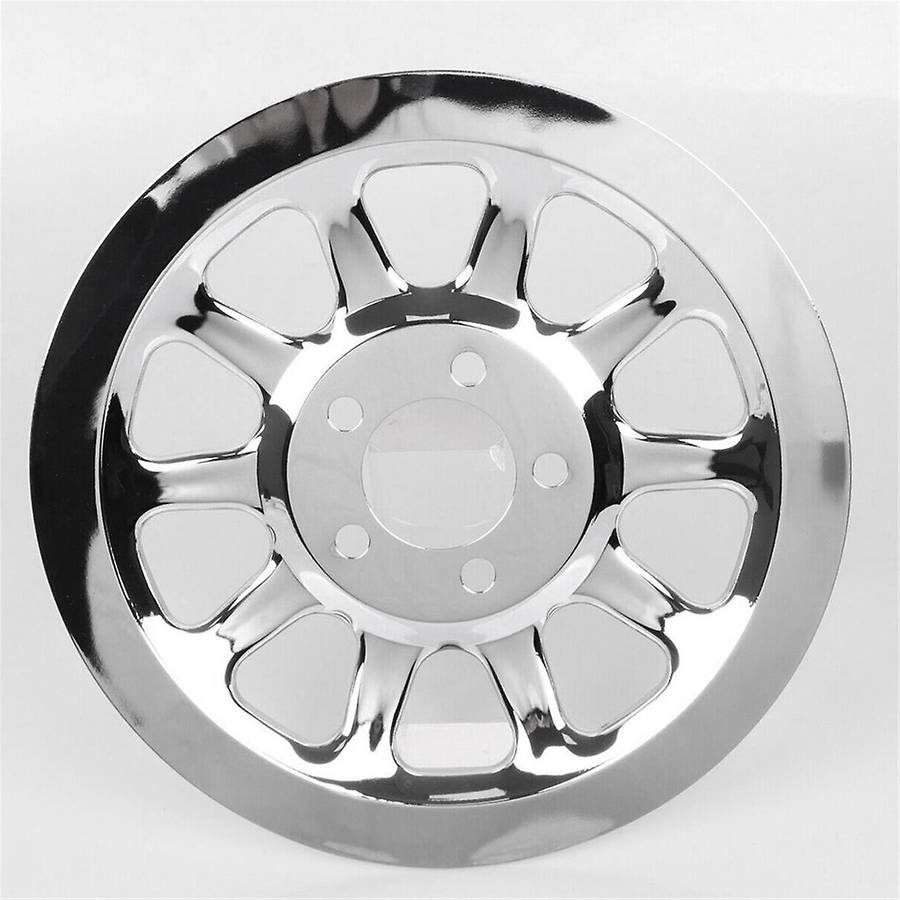 Chrome Outer Rear Pulley Cover Insert for Softail Fat Boy Lo Flstn Fxstc
