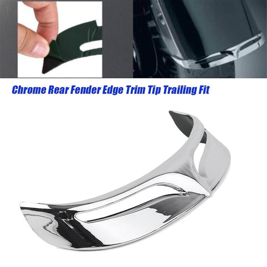 Chrome Rear Tip Trim Shell for Fat Boy FLSTF FLSTFB 2010-2017 Trailing Edge Trim Cover