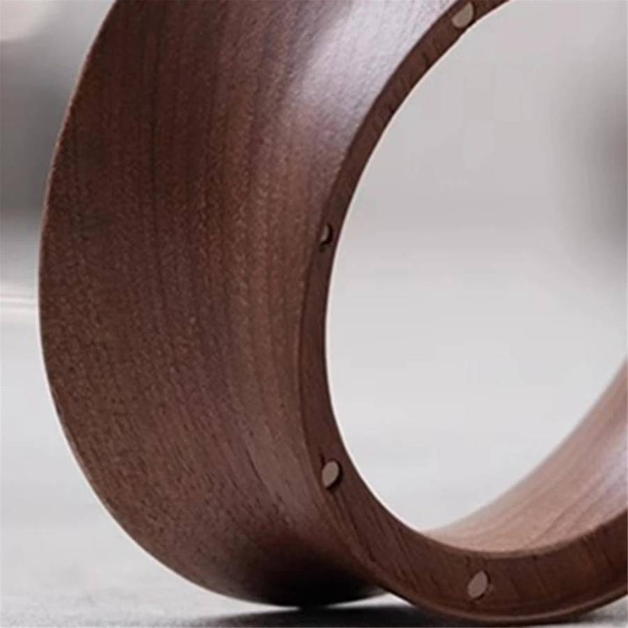 Coffee Dosing Ring Funnel Magnetic 51MM Walnut for E61 Portafilter Espresso Accessories
