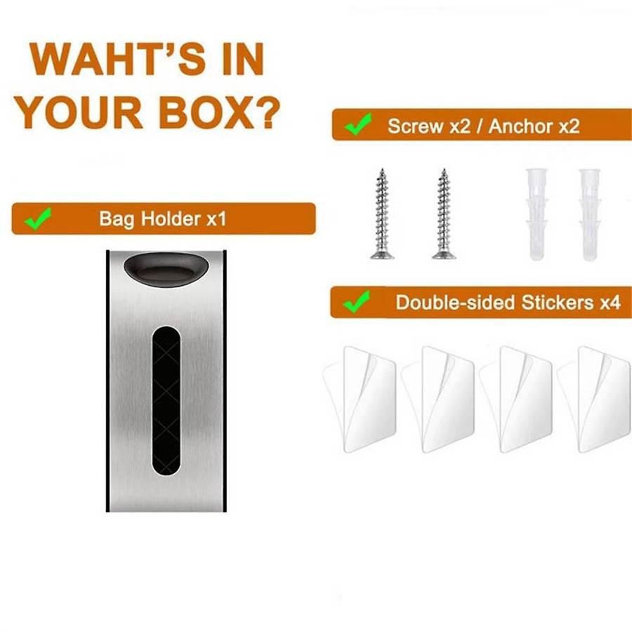 Wall Mount Plastic Bag Organizer,Durable Plastic Grocery Bag Saver,Kitchen Grocery Plastic Bag Hold