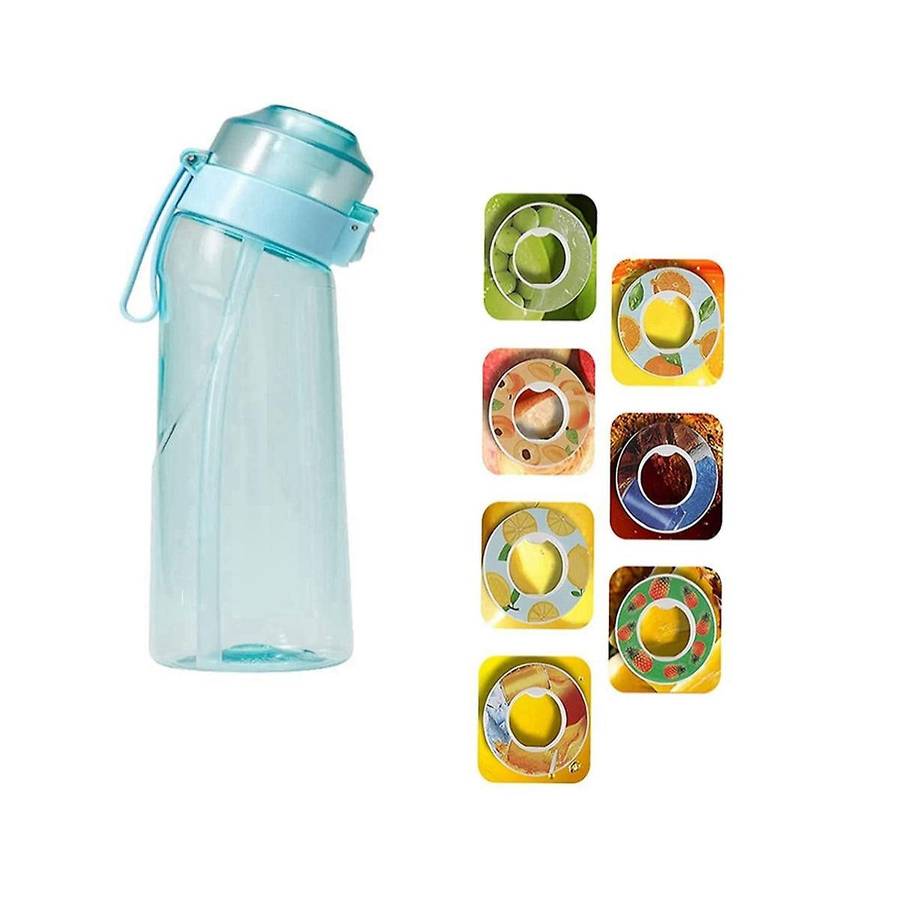 Water Cup, Sports Water Bottle Drinking Bottle 650ml with 7pcs Flavoured Pods, Water Bottle Set