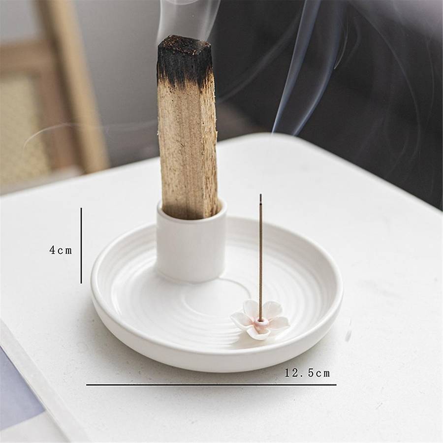 White Icense Holder,ceramic Incense Holder,scent Wood Stand, Simple,modern Terracotta Incense Burner