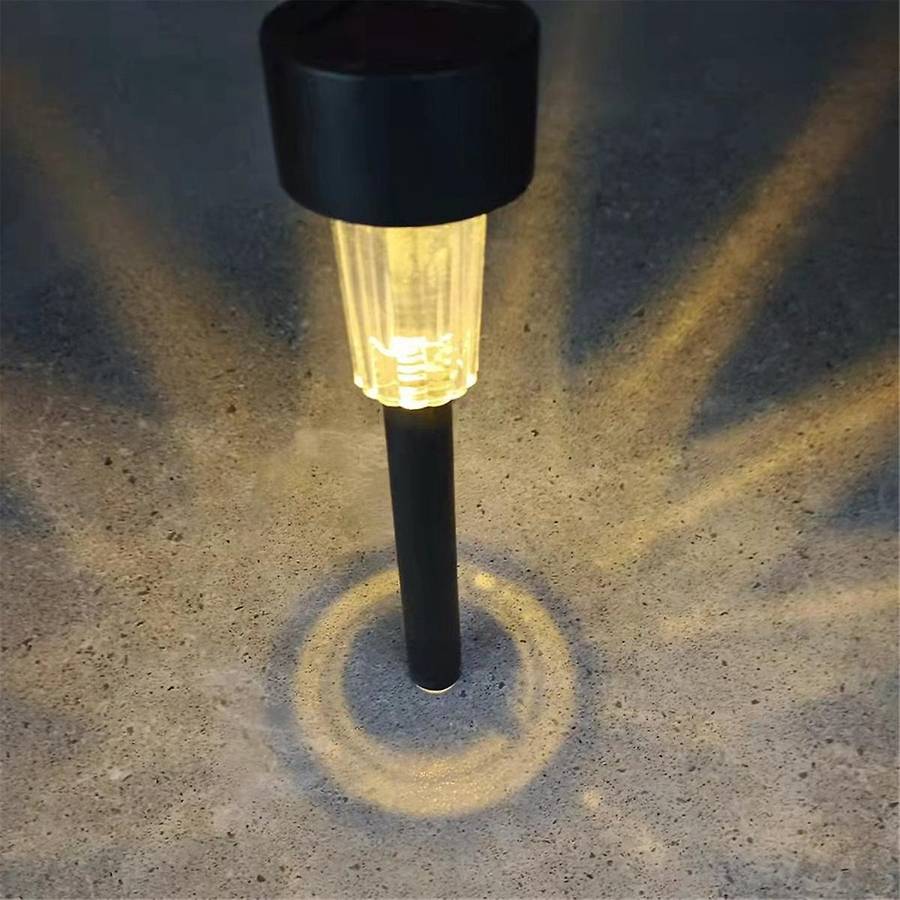 White Solar Lawn Lamp, Outdoor Garden Lamp, Outdoor Ground Lamp, Household Solar Lamp (Plastic Type