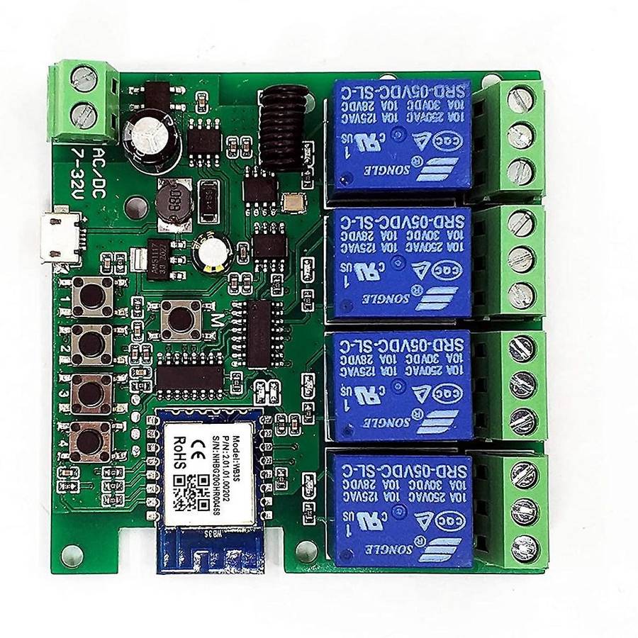 WiFi Wireless Relay Module 4 Channels Remote Switch Inching / Self-Locking Switch Alexa Relay DIY fo