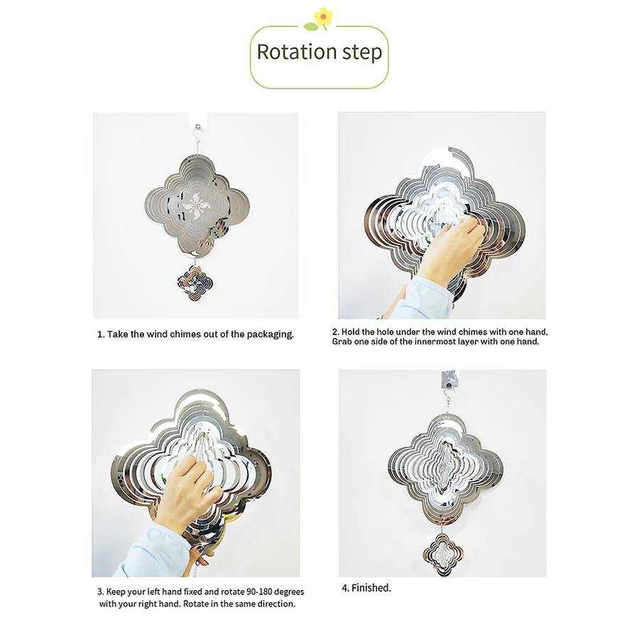 Wind Chimes with Mini Wind Spinner, Gifts for Women, Outdoor Hanging Decor Clearance for Garden, Pat