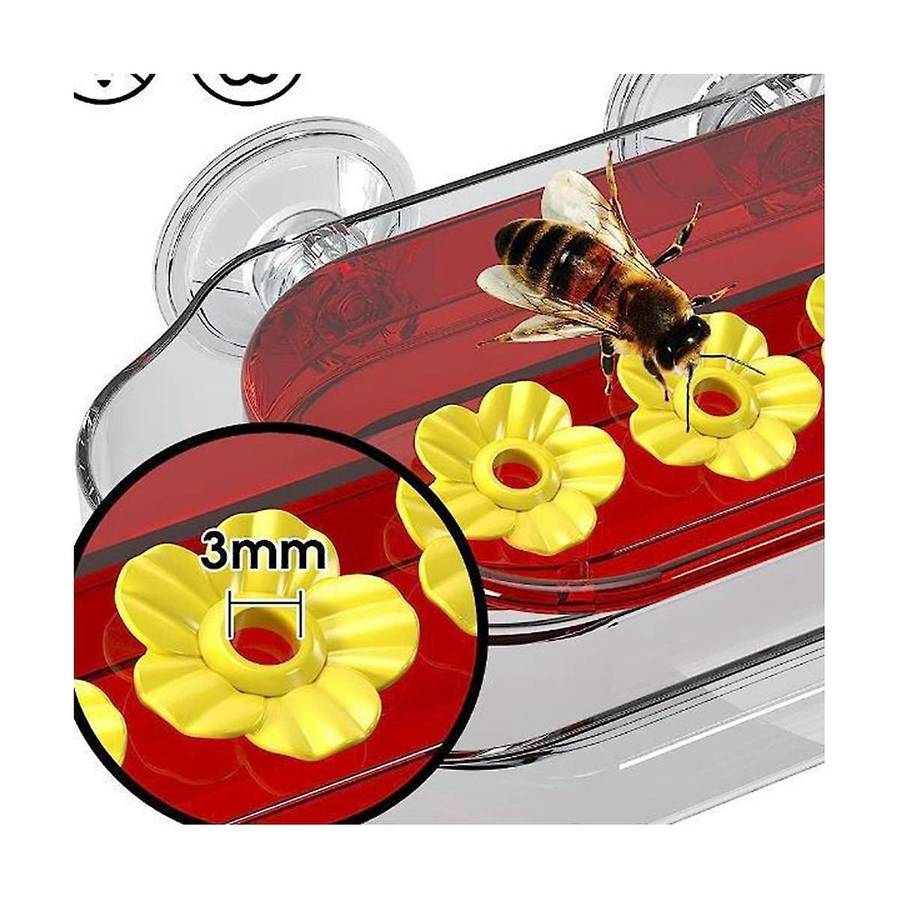 Window Bird Feeders,strong Suction Cups , Plastic Humming with 4 Feeding Ports 10oz