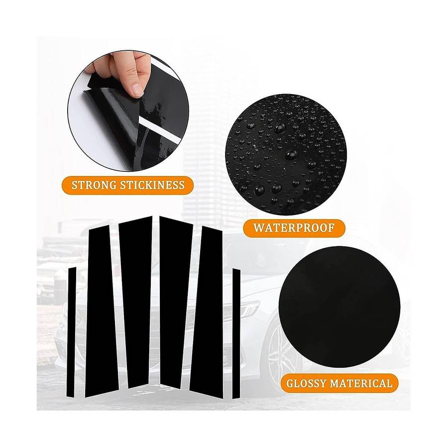 Window Pillar Vinyl Sticker Compatible for Accord Sedan 2013-2017 Car Covering Decorative Sticker Ac