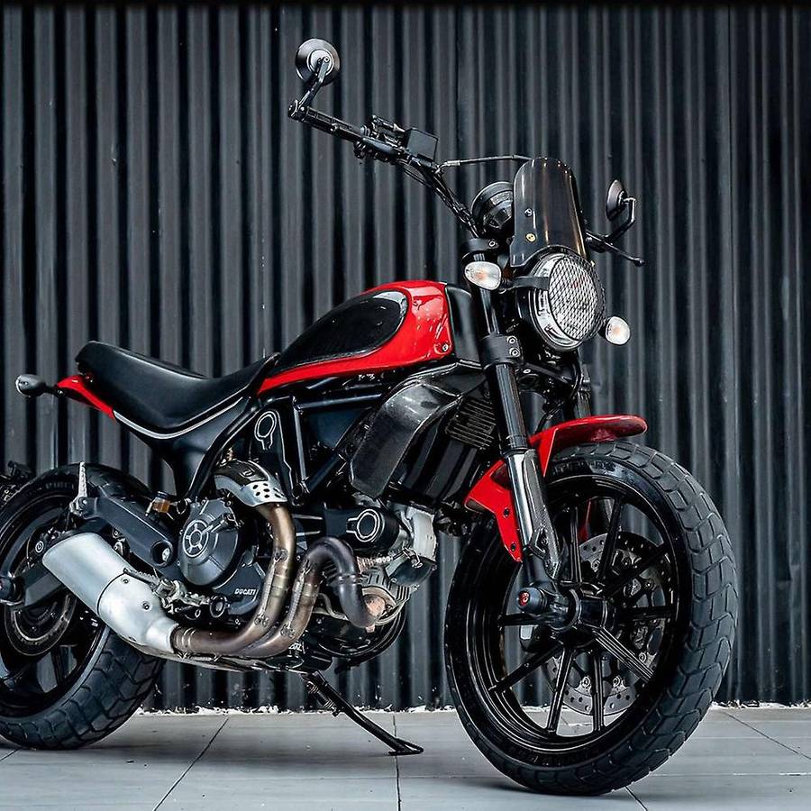 Windscreen Windshield for Scrambler 400 800 2015-2019 Headlight Fairing Deflectors Black