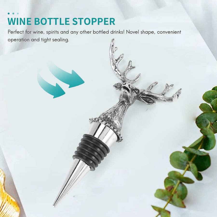 Wine Stopper Animal Bottle Stopper Deer Head Wine Stopper Red Wine Stopper Sealed Wine Bottle Stop
